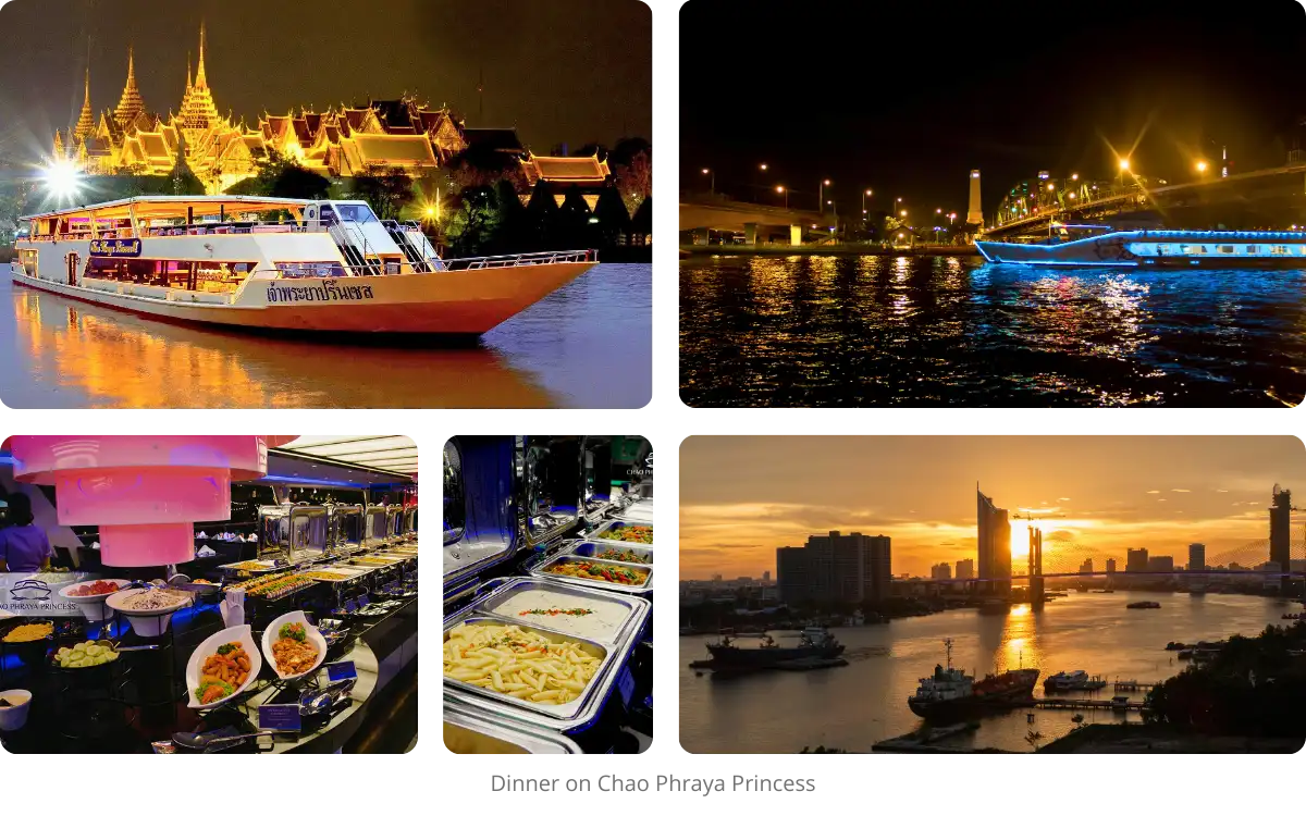 Chao Phraya Princess Dinner Cruise with Private Transfer